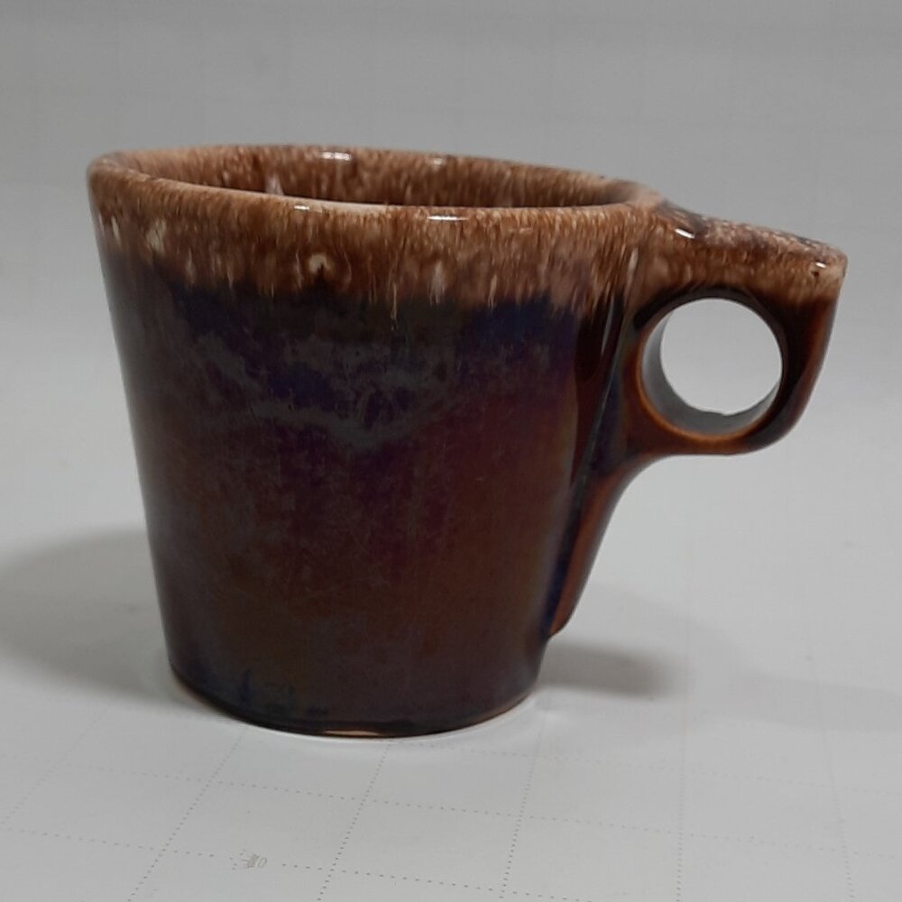 Vintage Hull Pottery Brown Drip 10oz. Coffee Mug Mirror Brown Line 1960-1986 USA